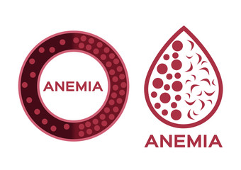 anemia vector . low red blood cell icon - obrazy, fototapety, plakaty