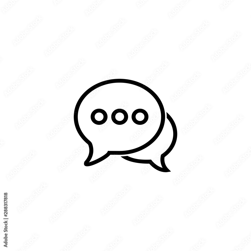 Poster chat icon vector. chat line vector for web