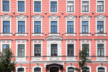 windows and details on an exterior of the building.