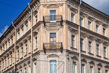 windows and details on an exterior of the building.