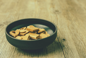 Gold Chocolate made from Caramelised Suagr and Milk