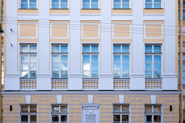 Fototapeta premium windows and details on an exterior of the building.