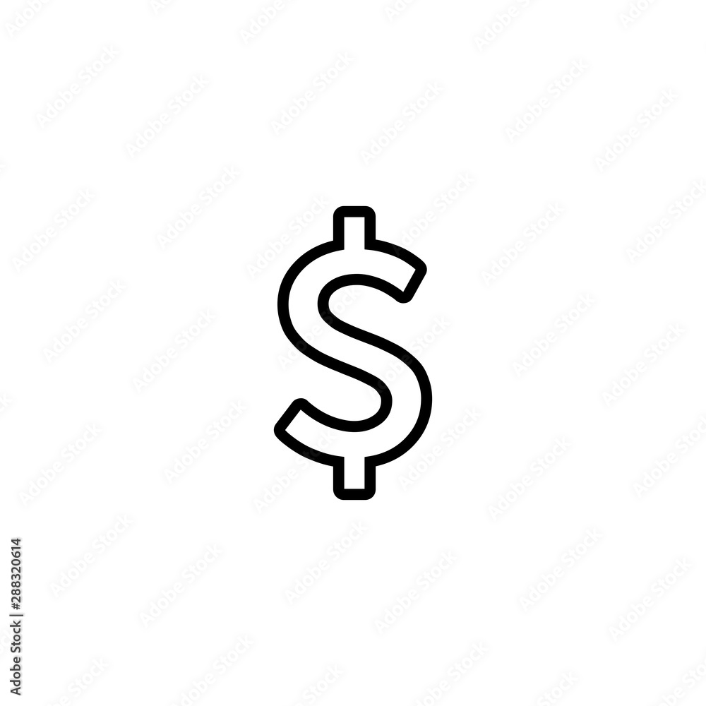 Poster money symbols icon vector. dollar sign vector. symbol for web site computer and mobile