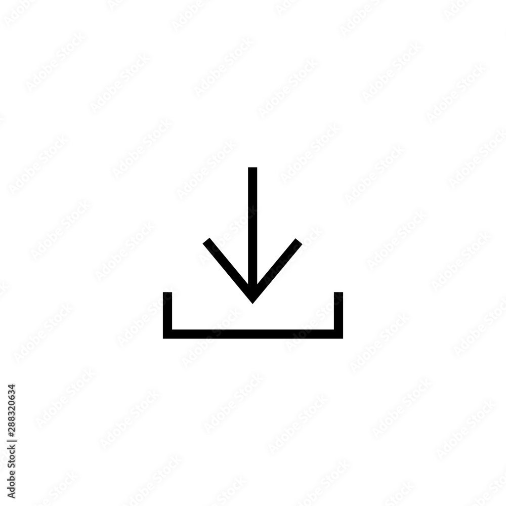 Poster download icon symbol vector. symbol for web site computer and mobile vector.