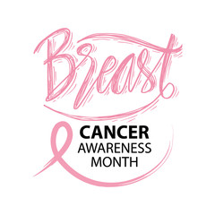 Breast Cancer awareness moth symbol banner poster