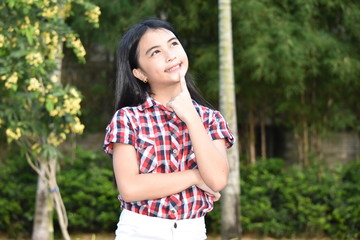 Fototapeta premium A Thoughtful Beautiful Filipina Girl