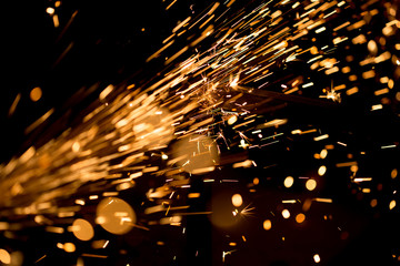 Glowing Flow of Sparks in the Dark