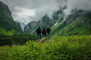 Hiking in the mountains in Uttarakhand India