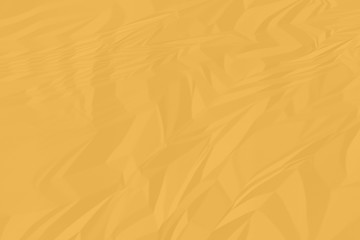 crumpled orange paper background close up