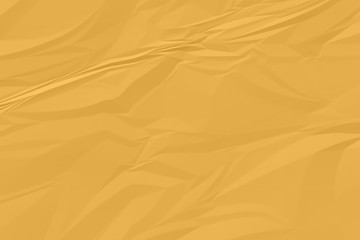 crumpled orange paper background close up