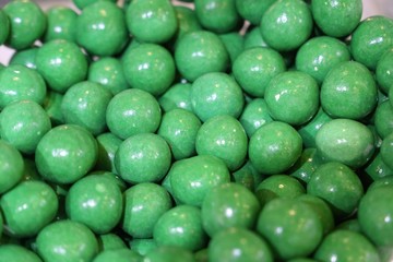 candies with jelly and sugar. colorful array of different childs sweets and treats.