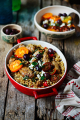 one-pot greek oregano chicken and orzo with tomatoes