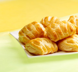 Cheese Savoury party snacks on plate
