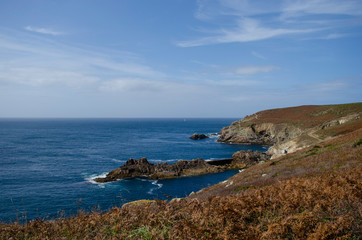 Fototapeta na wymiar Coastline in Brittany, France