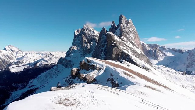 mountains in winter