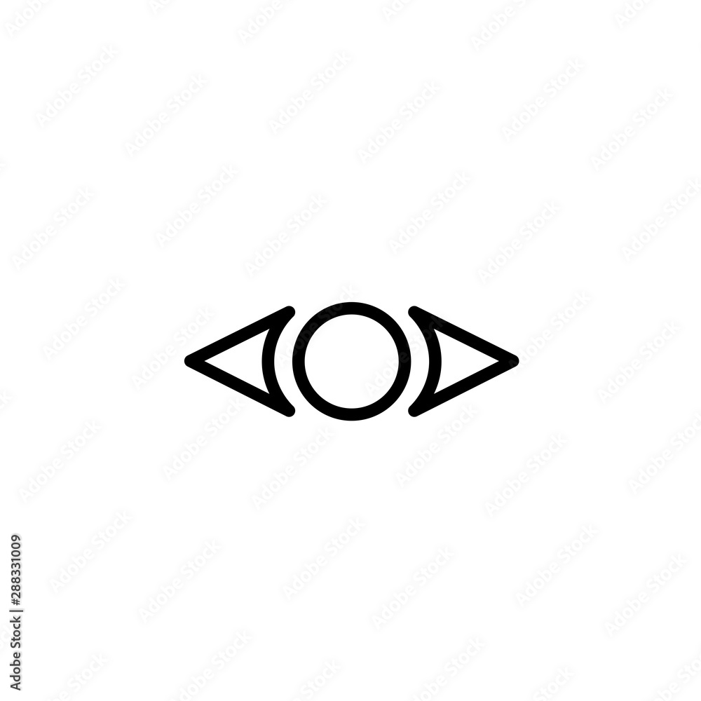 Aufkleber horizontal scroll. icon with filled with dots.
