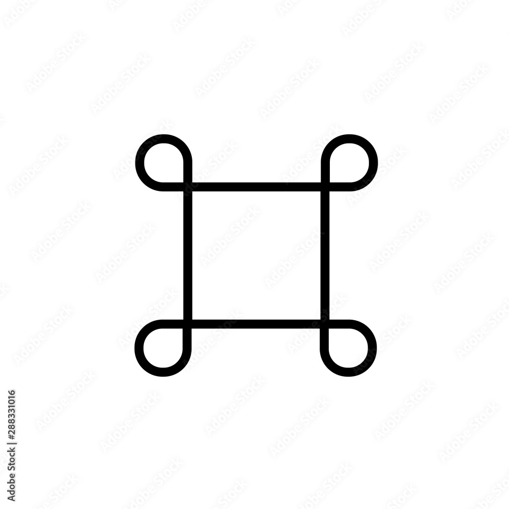 Poster command button vector simple icon.