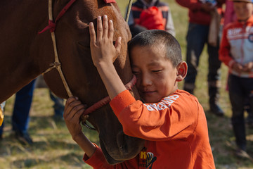 Boy with a horse