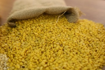 Beans,Pulses,Lentils,Rice and Wheat grains in bowl