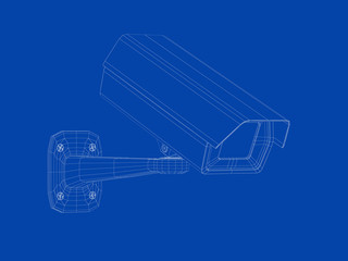 3d model of security camera