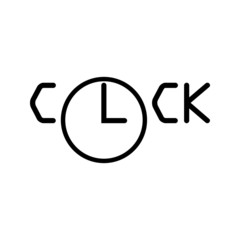 Clock -  Typography graphic design for t-shirt graphics, banner, fashion prints, slogan tees, stickers, cards, posters and other creative uses