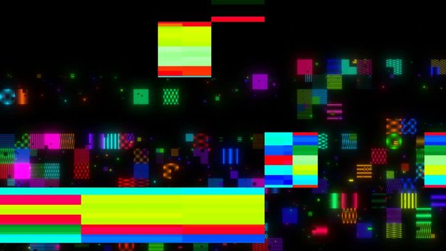 Video tv signal damage with pixel noise and error interference.