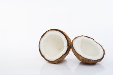 Coconut fruit isolated on white background