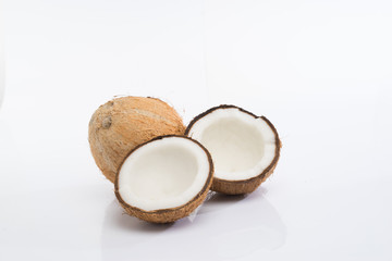 Coconut fruit isolated on white background