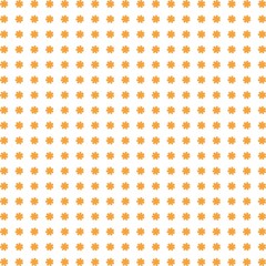 Pattern with orange flowers on white backdrop
