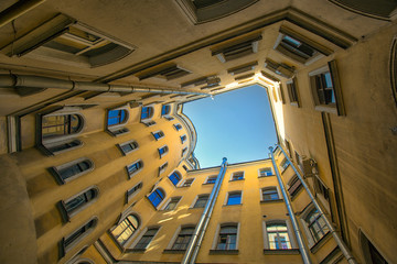 Fototapeta premium Yard-well in Saint Petersburg, Russia.