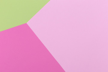 Paper pink, green, pastel, candy background, geometrically located. Color blank for presentations, copy space.