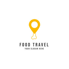 Obraz na płótnie Canvas Food travel Logo Vector icon