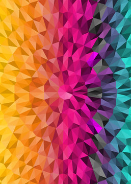 Abstract Delaunay Voronoi trianglify Generative Art background illustration