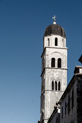 Fototapeta na wymiar old clock tower in old town in Dubrovnik