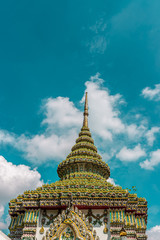 Colorful details of the Wat Pho Temple in Bangkok, Thaliand