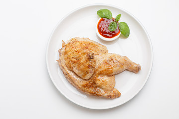 grilled chicken with berry sauce