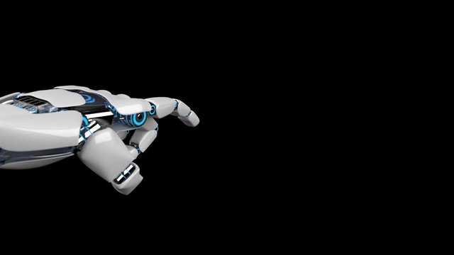 Humanoid Robot Hand Clicks
