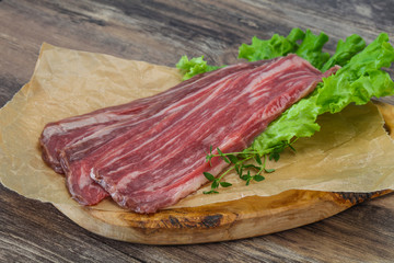 Raw Thick pork steak for cooking