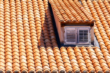 tile roofs of old town in Dubrovnik