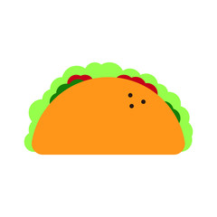 Taco illustration vector