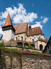 Fototapeta na wymiar View of the saxon fortified church of Biertan, Romania.