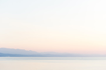 Amazing summer sunset view on the horizont