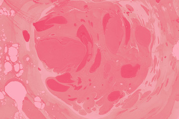 Pink marble ink paper textures on white background. Chaotic abstract organic design.