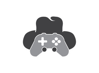Analog and hat gamer console spy symbol vector logo design illustration on white background