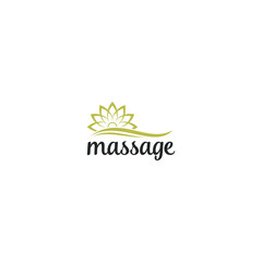 Fototapeta na wymiar Massage spa yoga logo treatment - medical alternative traditional