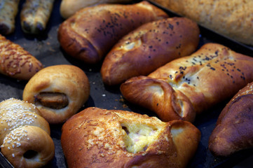 food, bread, bakery, baked, fresh, breakfast, meal, pastry, snack, closeup, brown,