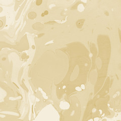 Yellow marble ink paper textures on white background. Chaotic abstract organic design.