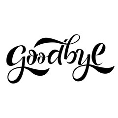 Goodbye lettering banner