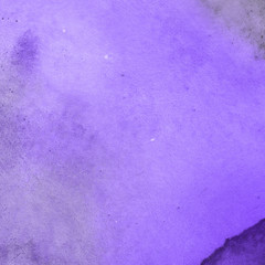Violet watercolor paper textures on white background. Chaotic abstract organic design.