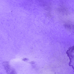 Violet watercolor paper textures on white background. Chaotic abstract organic design.